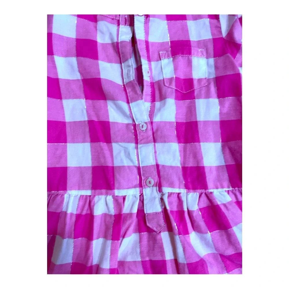 Carter's Girls Long-Sleeve Plaid Top with Metallic Threading Size 6X
